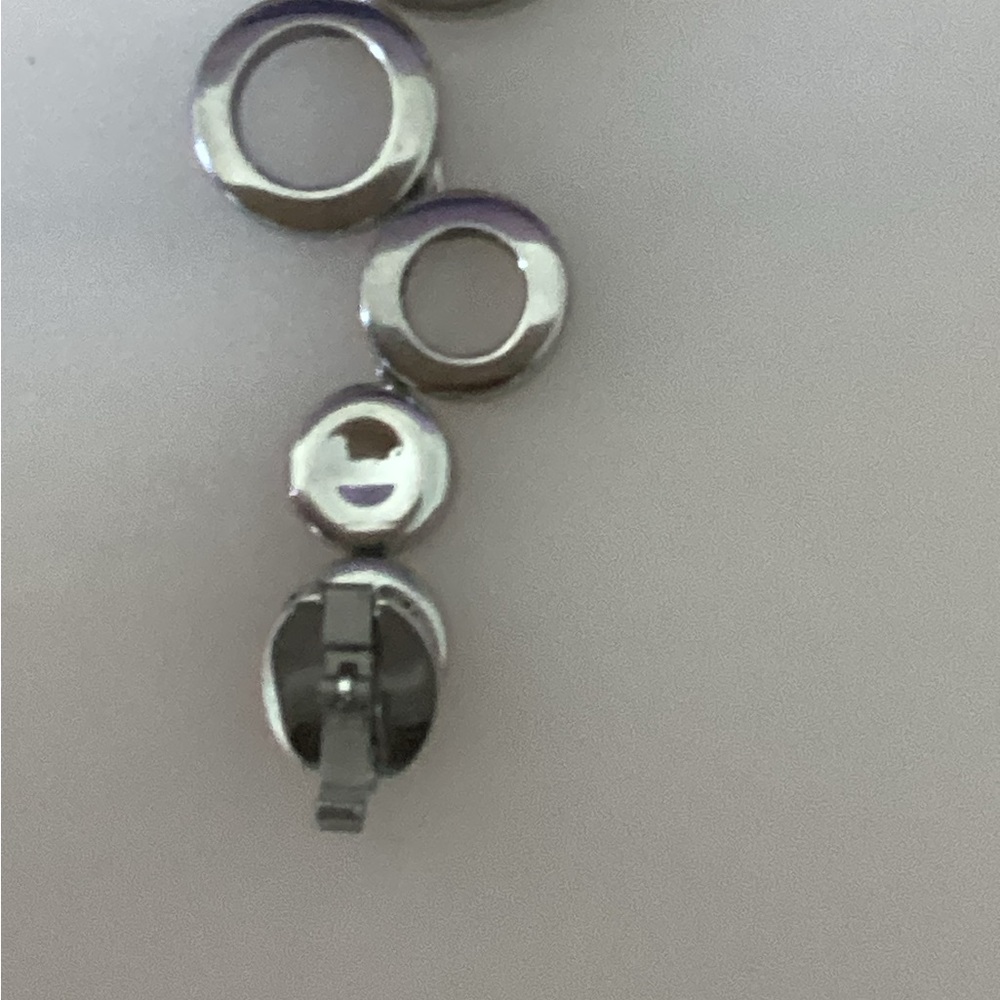 Fossil Y2k Modern Silver Circle-Link Wristwatch Bracelet - Picture 7 of 8